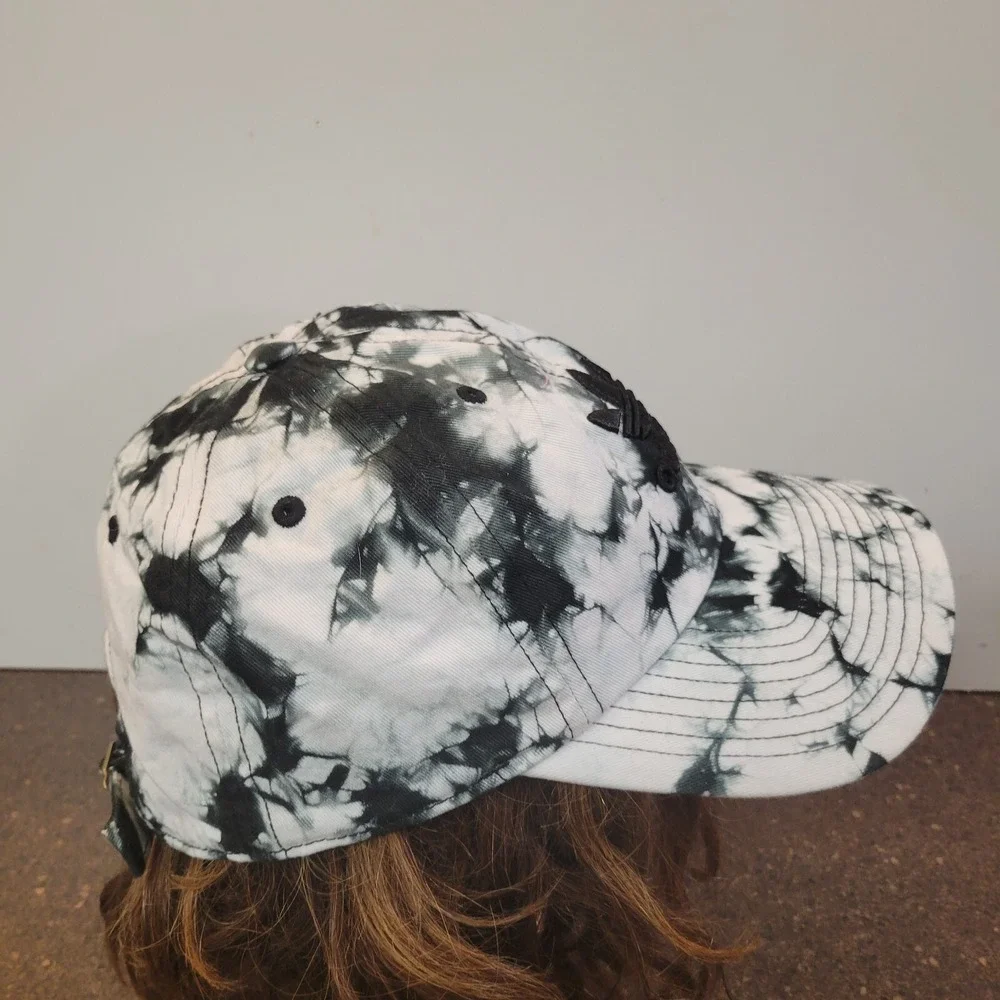 adidas Originals Baseball Cap Womens Black White Tie Dye Relaxed Strapback Hat